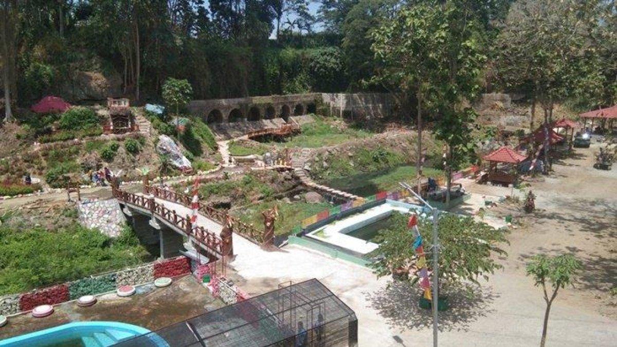 Penampakan area objek wisata Kalimosodo, Desa Sudimoro, Kecamatan Tulung, Kabupaten Klaten, Jawa Tengah, Senin (6/9/2021).