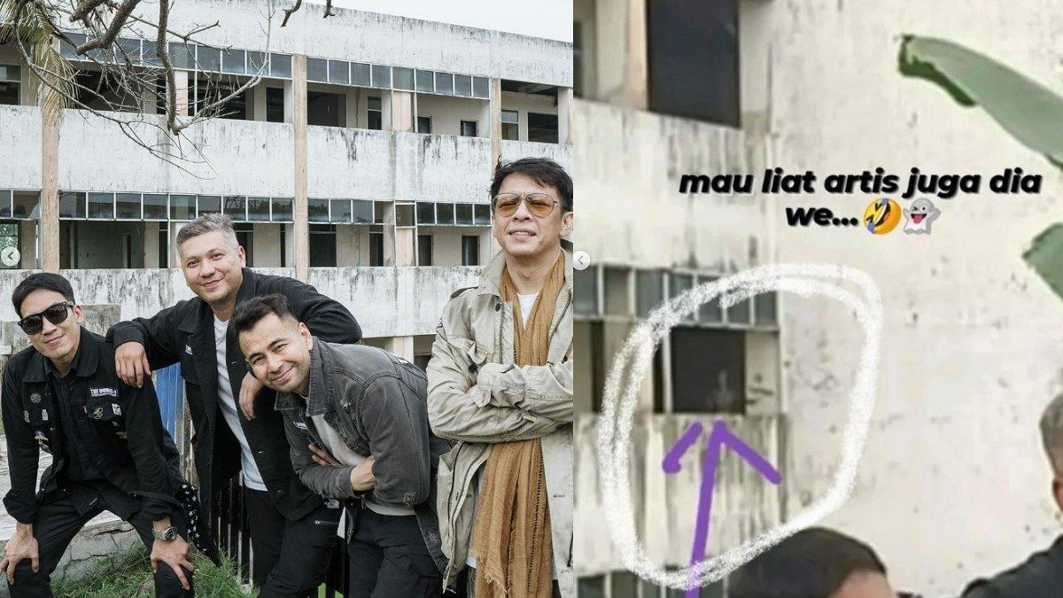 Penampakan di foto Raffi Ahmad, Gading Marten, Desta, dan Ariel NOAH 2