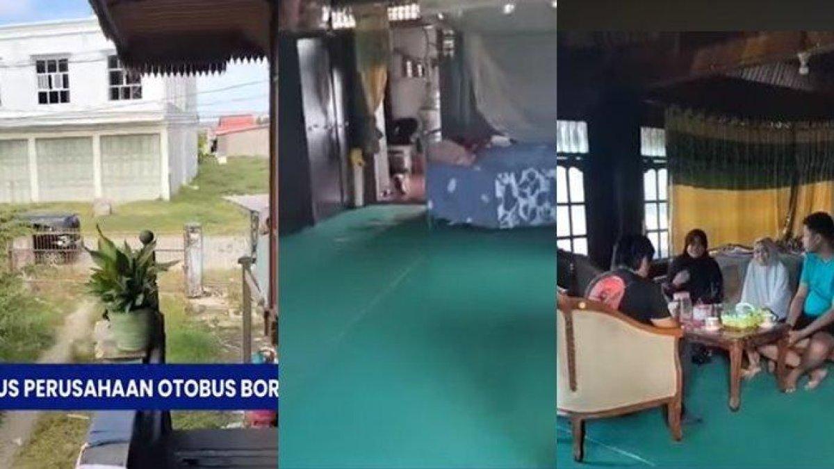 Penampakan rumah panggung mertua Satir (40) sopir bus Borlindo rute Palu-Makassar yang membawa 30 penumpangnya untuk makan gratis.