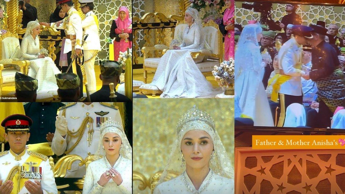Penampilan Anisha Rosnah di acara resepsi