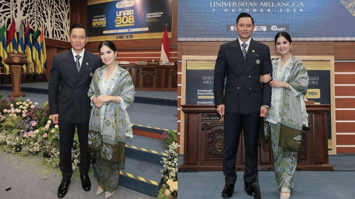 Penampilan Annisa Pohan saat dampingi suami raih gelar doktor.