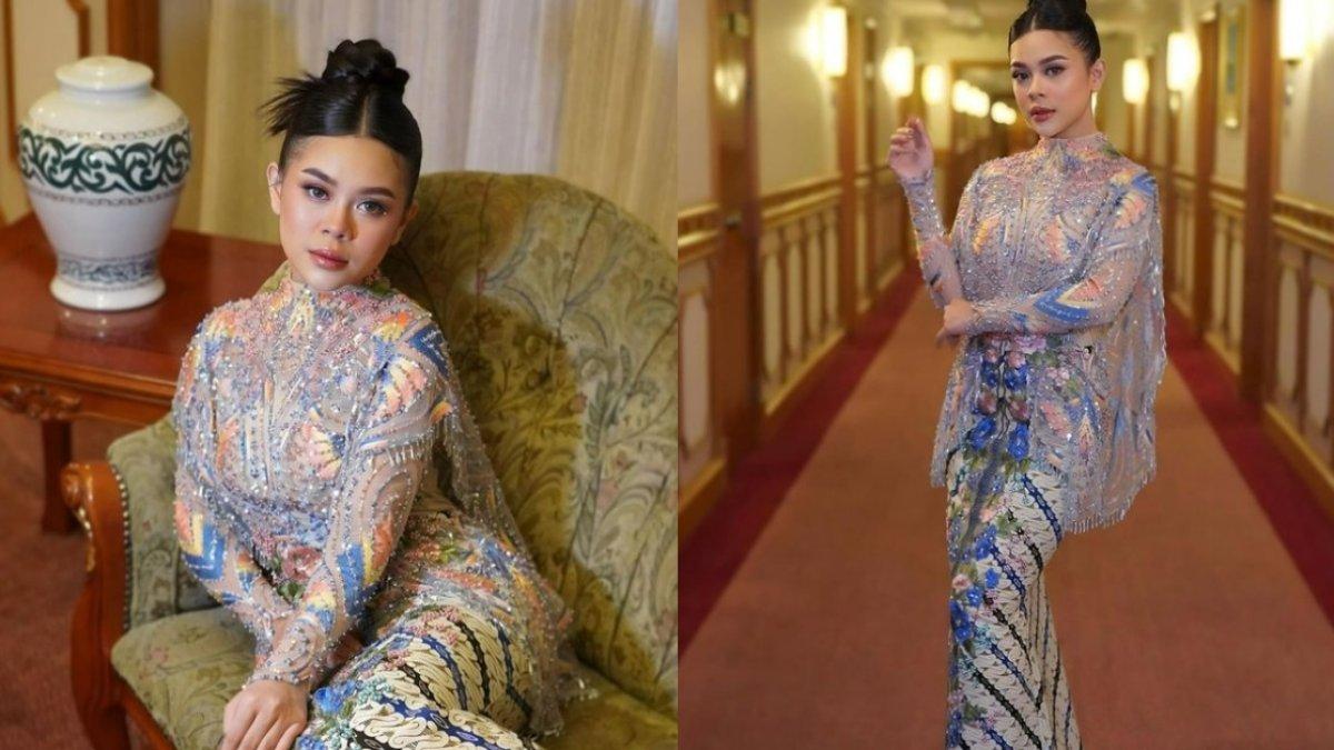 Penampilan Melly Lee ketika menghadiri pernikahan Pangeran Abdul Mateen