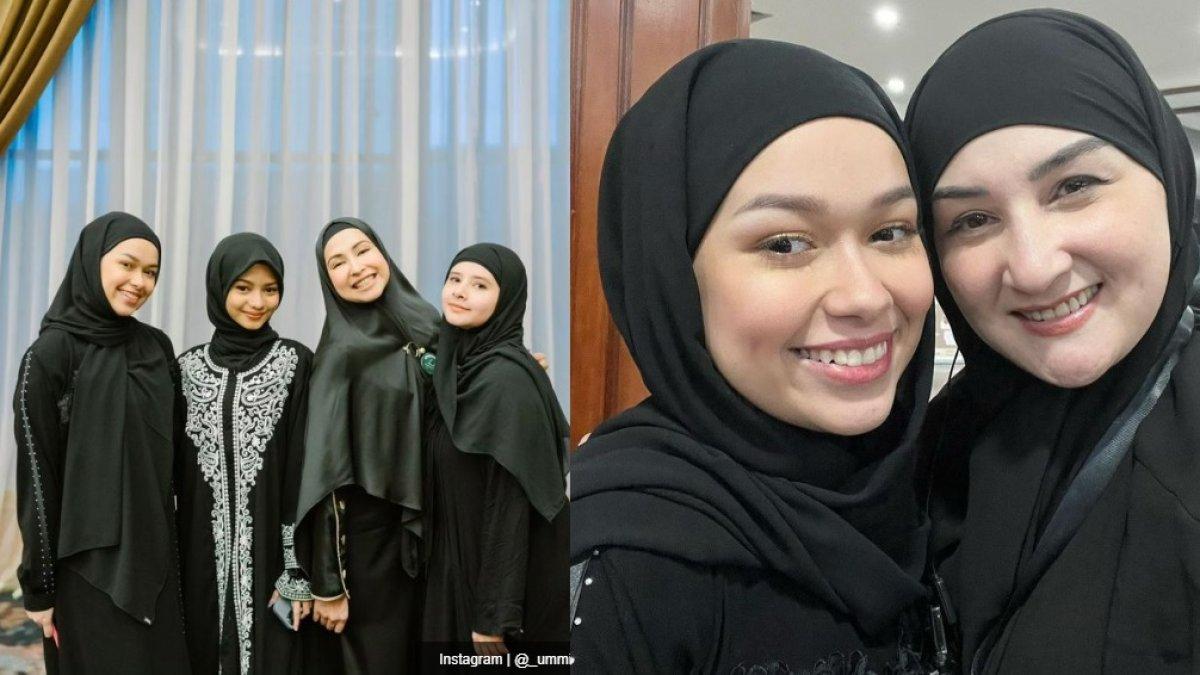 Penampilan Rebecca Klopper saat ikut kajian bareng Ummi Pipik