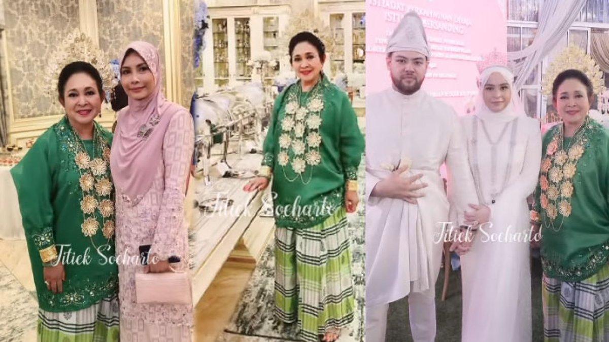 Penampilan Titiek Soeharto Kondangan Putri Raja Malaysia