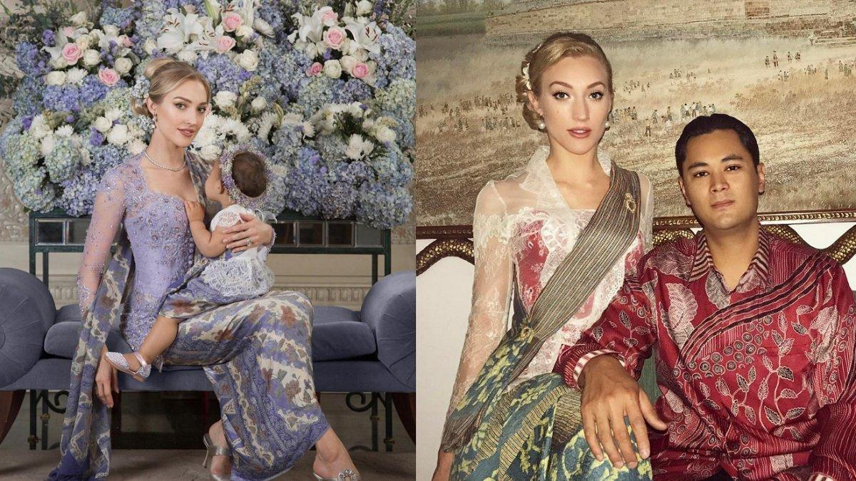 Penampilan Varsha Strauss memakai kebaya