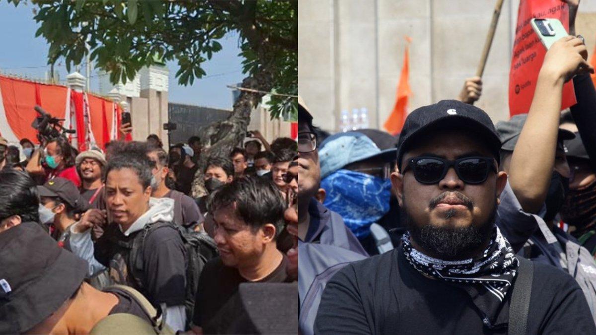 Penampilan artis saat mengikuti demo mengawal putusan MK Kolase Tr
