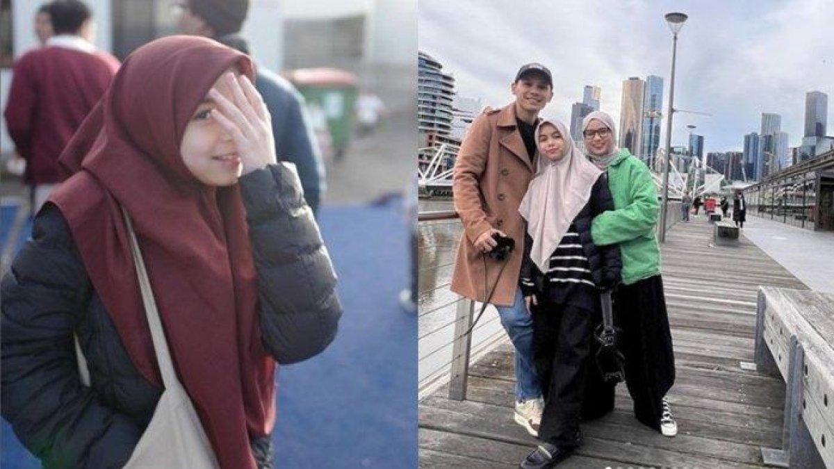 Penampilan baru Sienna yang masih berusia 10 tahun mengenakan hijab