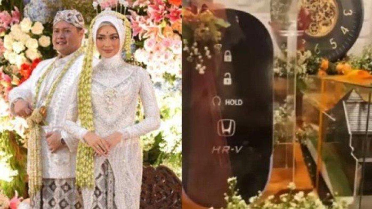 Pengantin Adinda Galuh dapat mahar fantastis dari suaminya