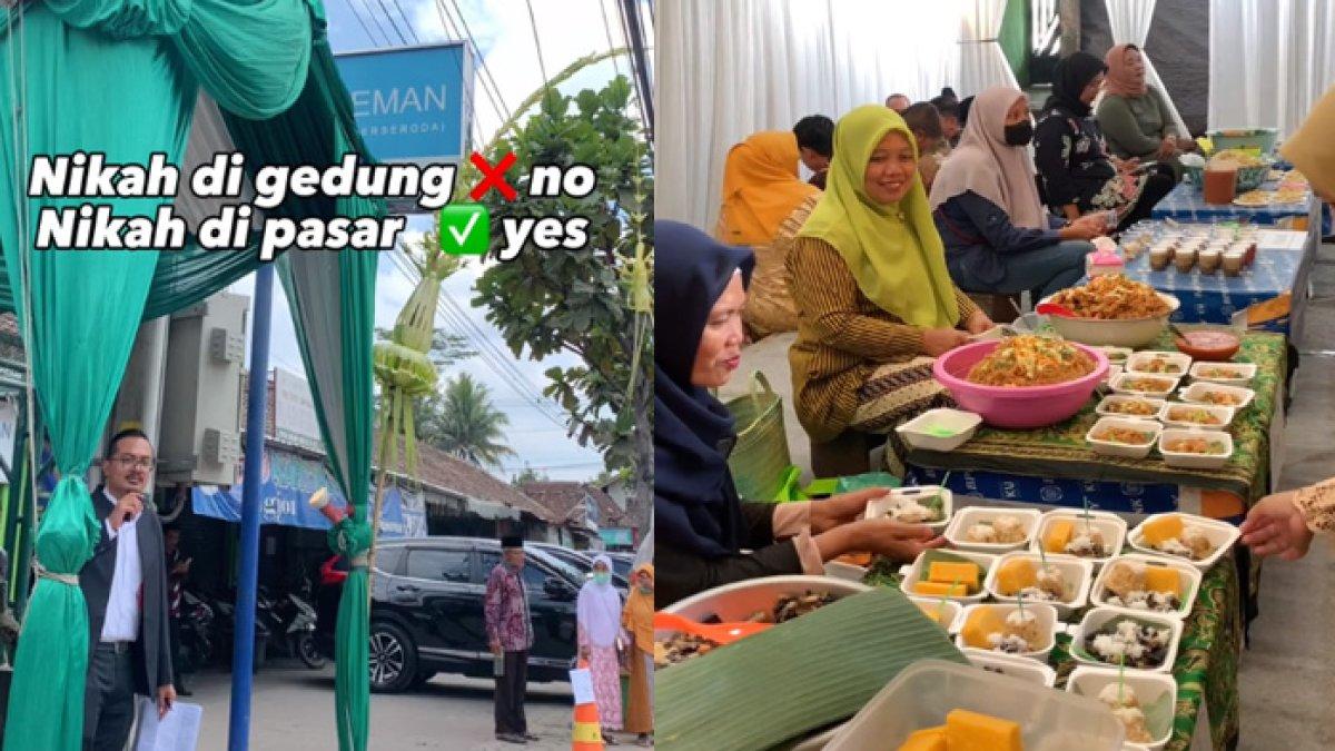Pengantin di Sleman gelar pernikahan di pasar a