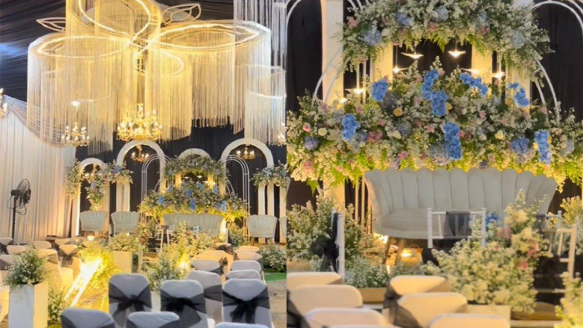 Pengantin gelar pernikahan di kebun singkong, hasil dekor menakjubkan a