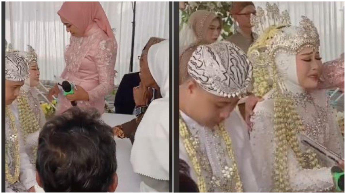 Pengantin nangis siapkan seragam untuk ayah kandung malah dipakai ayah tiri