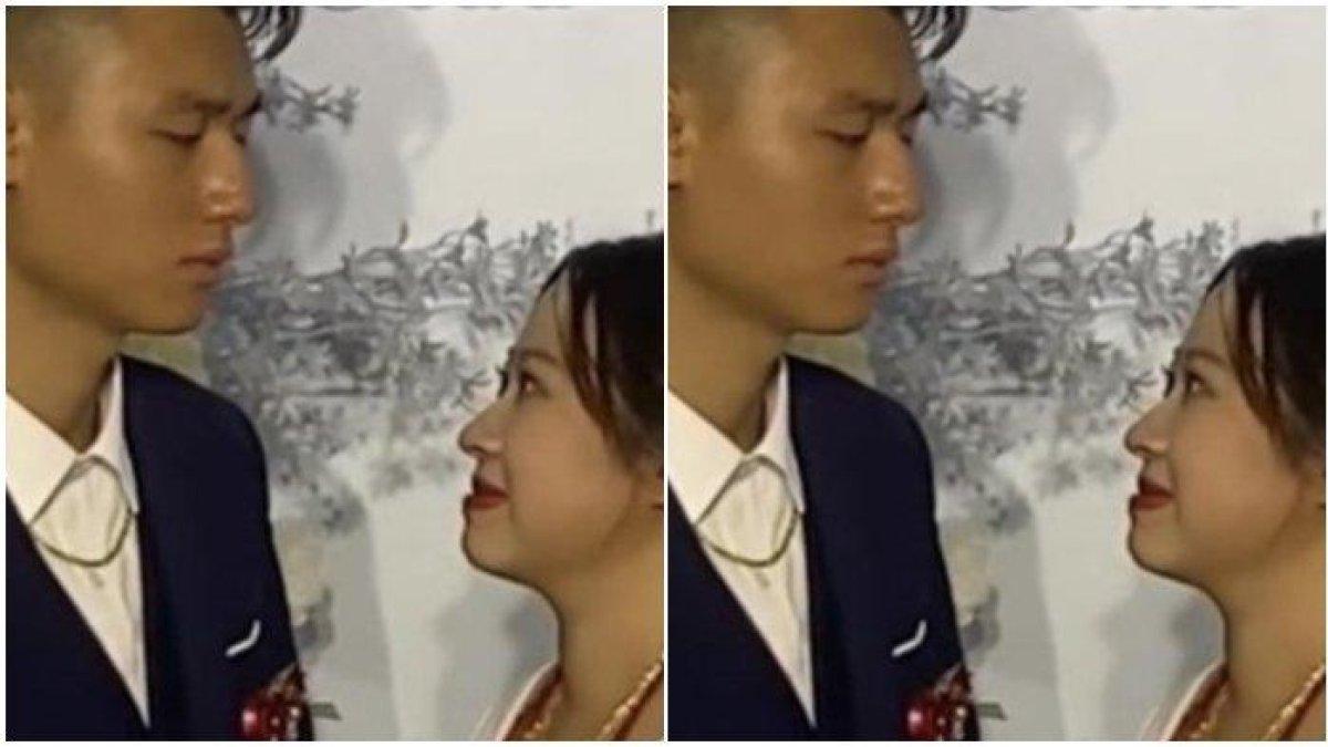 Pengantin pria menatap sinis wanita yang baru dinikahi