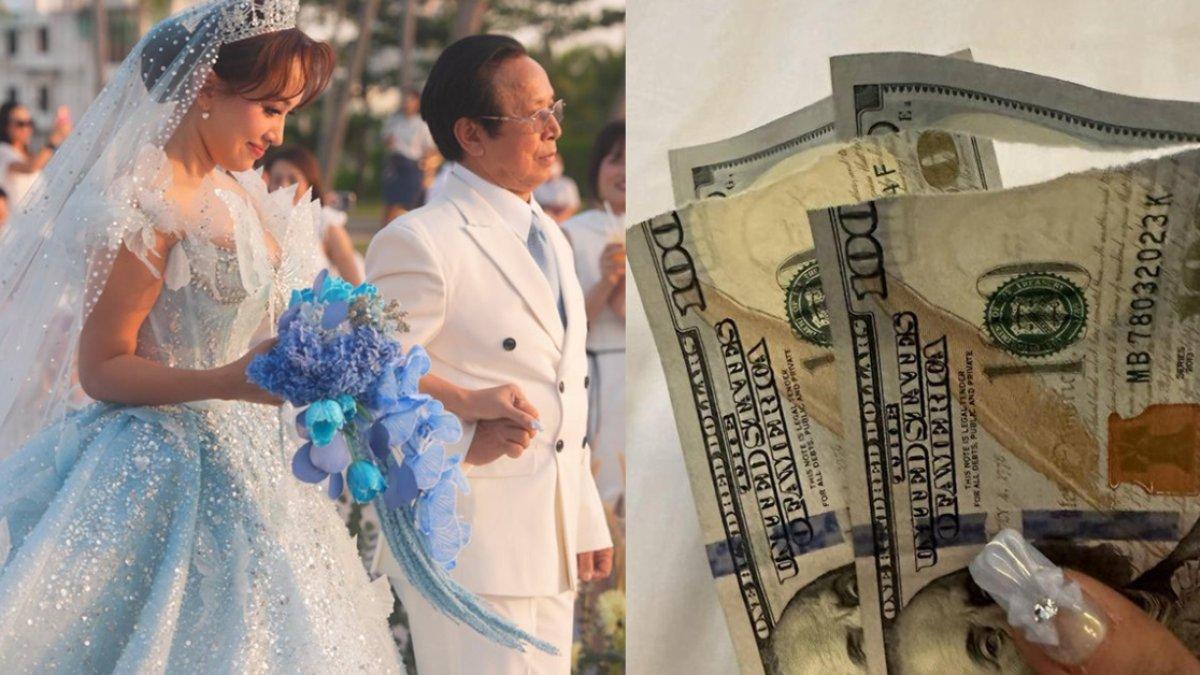 Pengantin tidak sengaja robek uang kertas di dalam amplop sumbangan