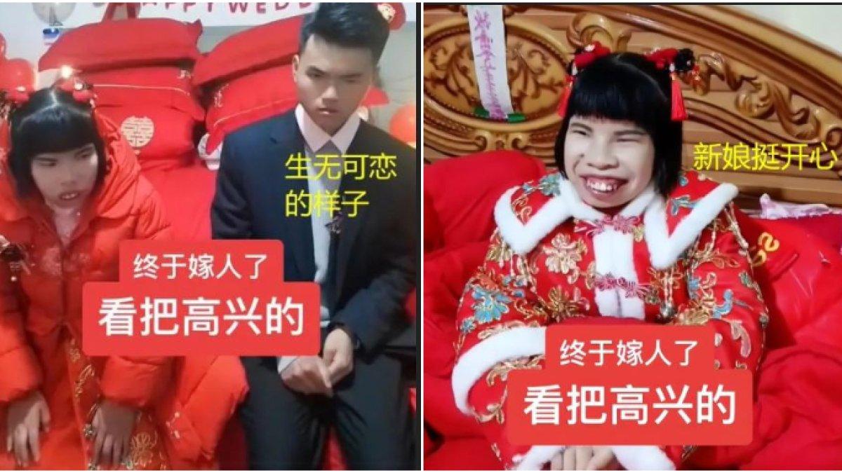 Pengantin wanita bahagia menikah, tapi mempelai pria cemberut