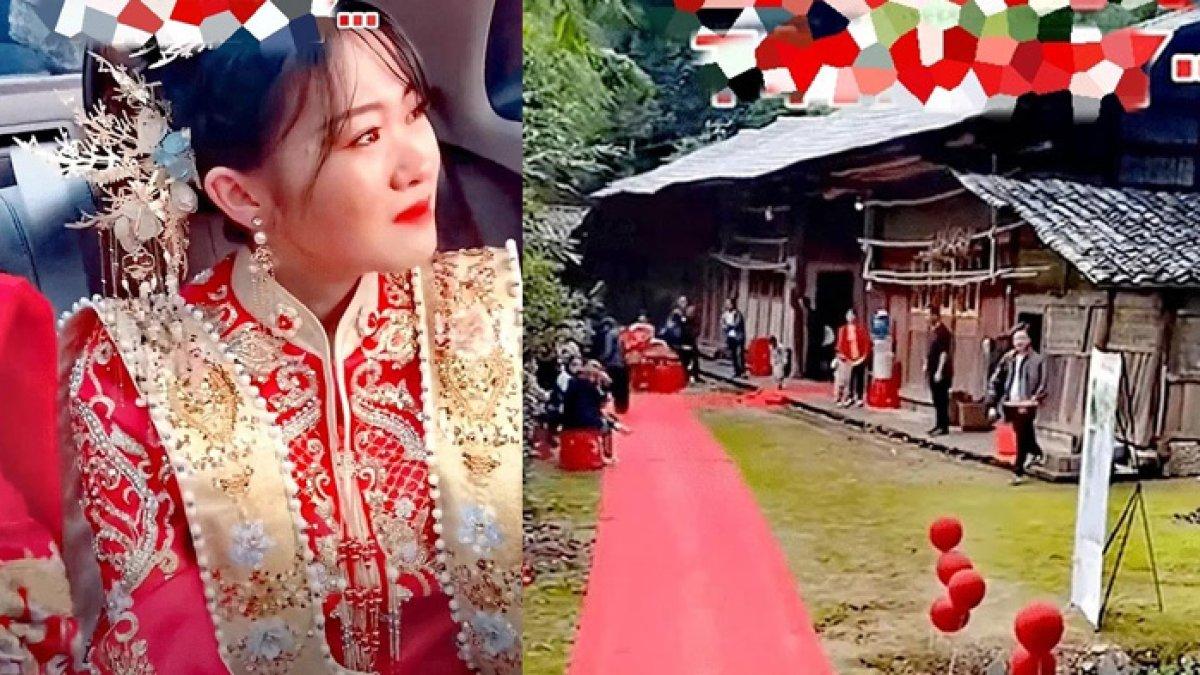 Pengantin wanita menangis lihat rumah suami di kampung halamannya