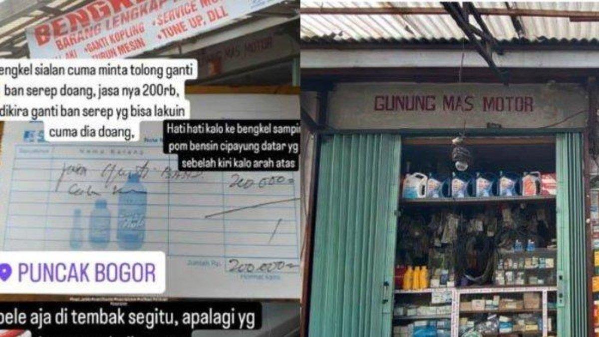 Pengemudi Ertiga di Bogor kesal ganti ban serep bayar Rp200 ribu.