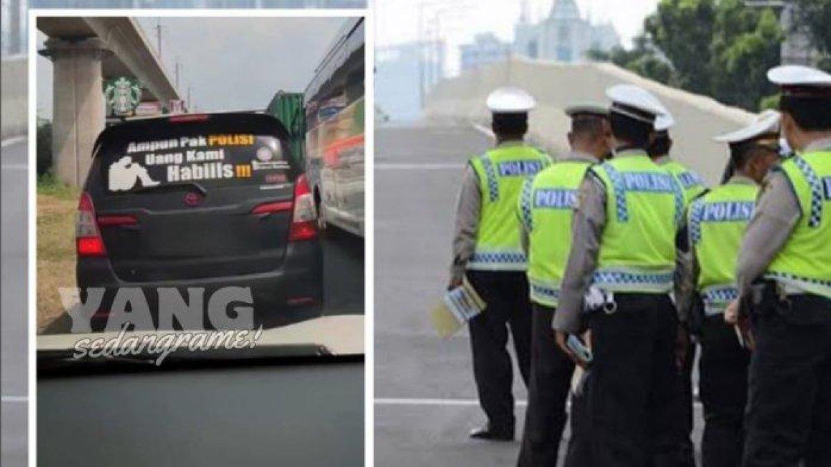 Pengemudi Mobil Innova Kena Tilang Pasang Stiker Sindir Polisi, Warganet Soroti Reaksi Sang Polisi