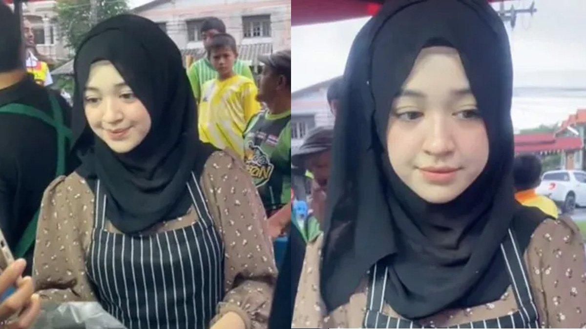 Penjual lemang cantik bernama Mee Natthanicha.
