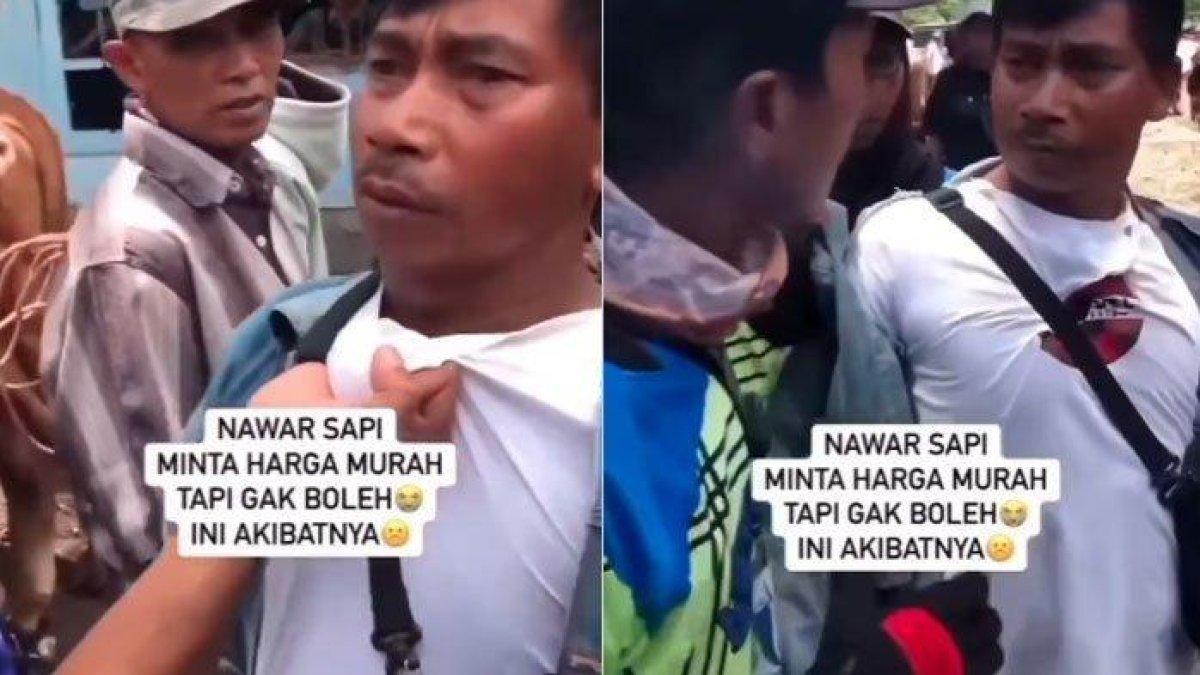 Penjual sapi diintimidasi oleh pria diduga makelar