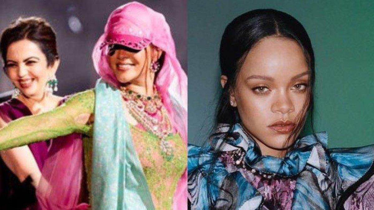 Penyanyi Rihanna ramai diperbincangkan karena menyanyi di acara prewedding di India.