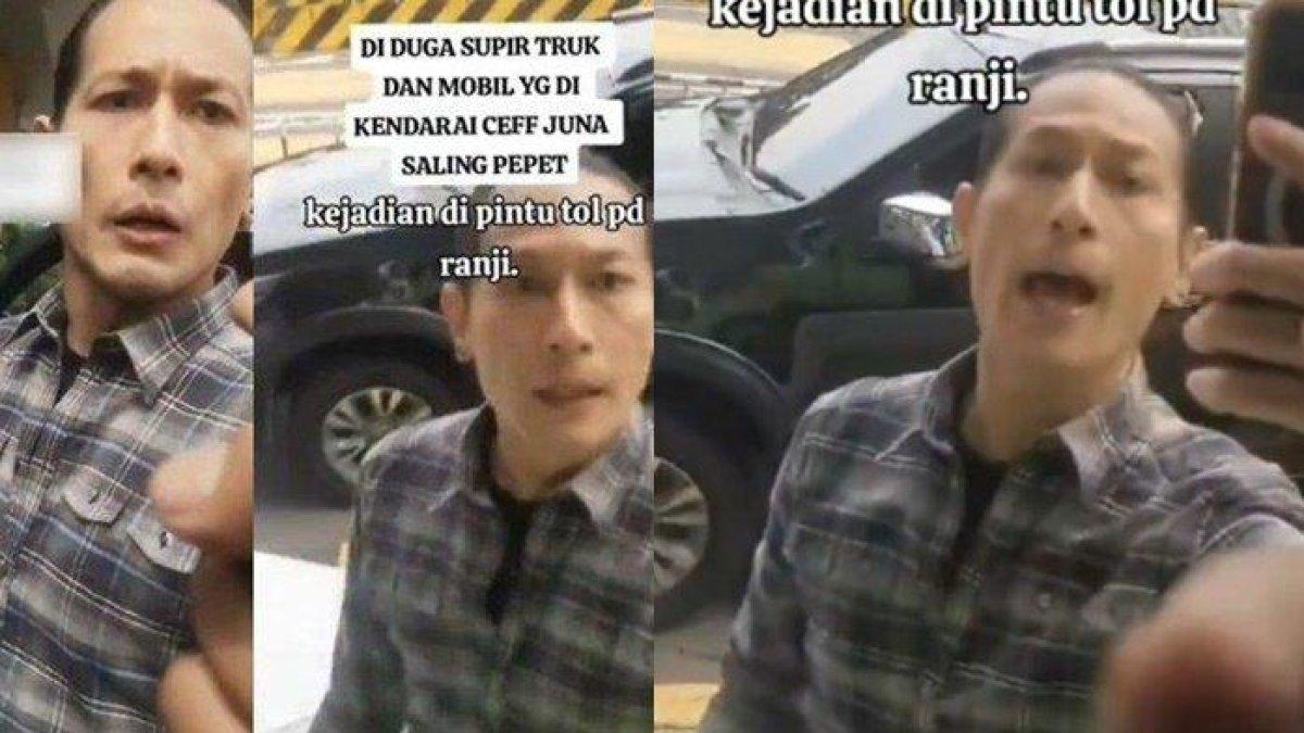 Penyebab Chef Juna mengamuk adu cekcok dengan sopir truk di di Gerbang Tol Pondok Ranji, tak terima mobil diserempet.