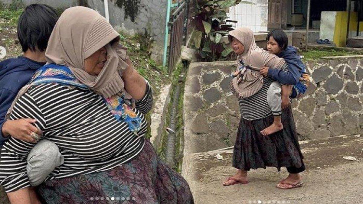 Perjuangan ART bernama Asih rawat anak yang lumpuh otak, digendong ke mana-mana.