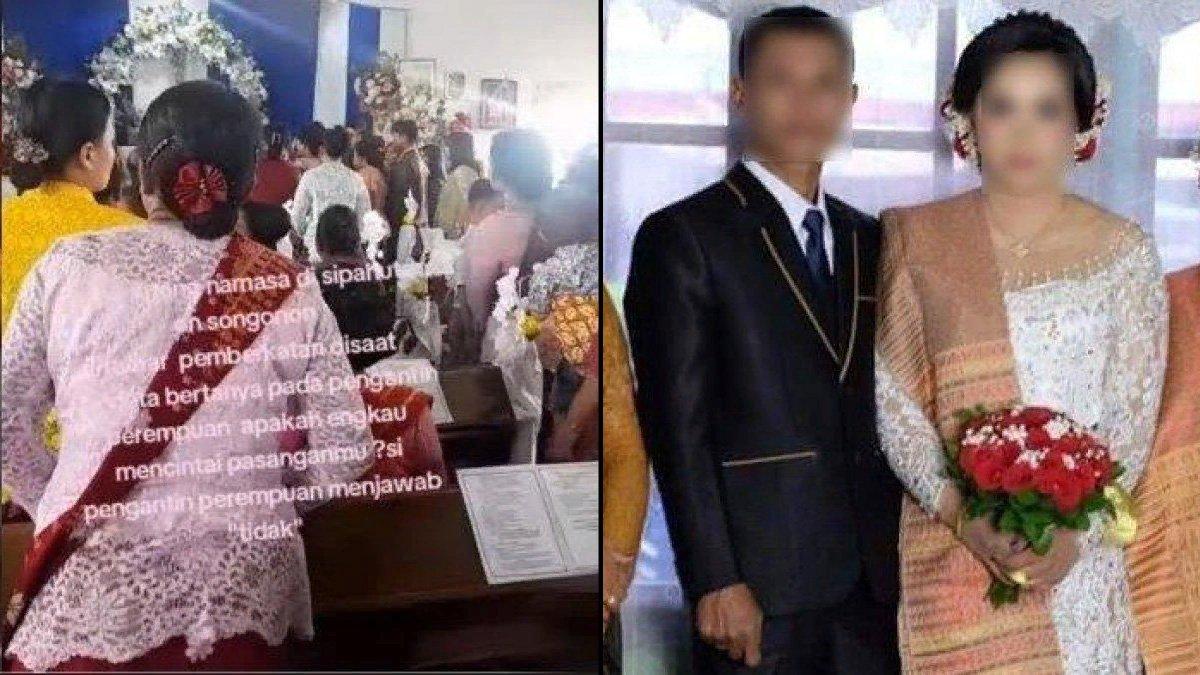 Pernikahan gagal digelar di salah satu gereja di Kecamatan Sipahutar, Kabupaten Tapanuli Utara, Sumatera Utara, Kamis (30/11/2023).