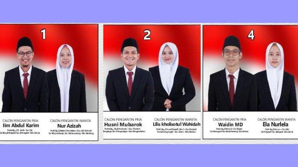 Pernikahan massal Pondok Pesantren Miftahul Huda 2 Ciamis dilaksanakan dengan konsep Pilpres