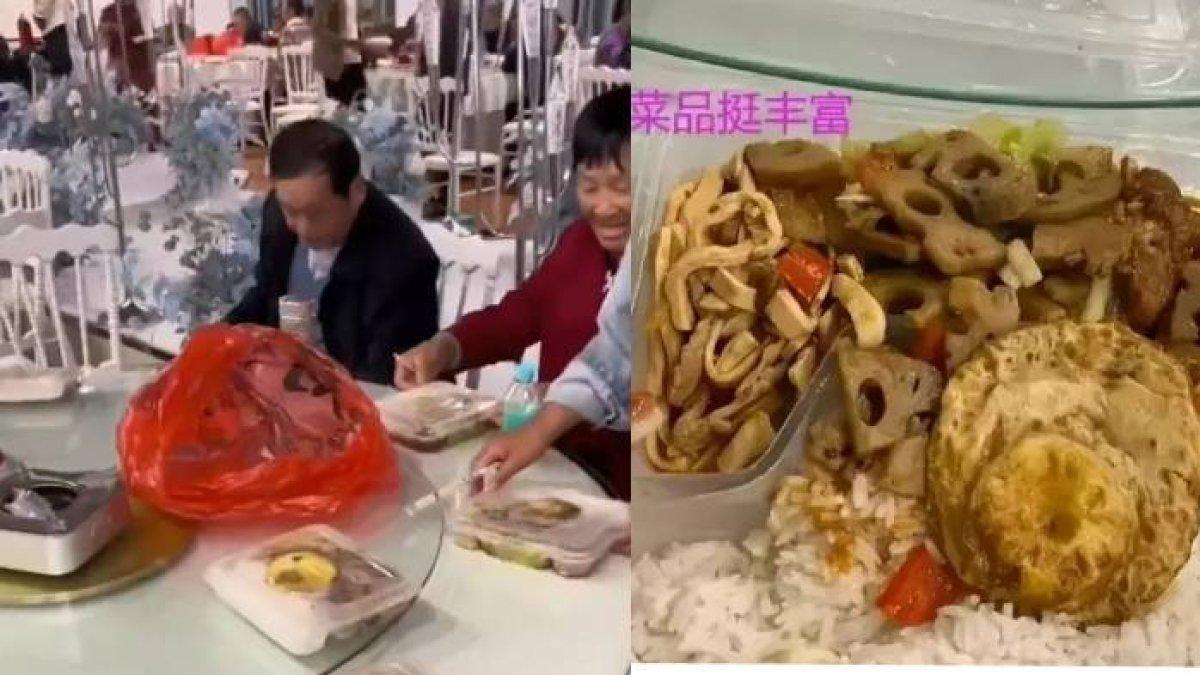 Pernikahan mewah di hotel hanya disuguhi tamu dengan nasi kotak