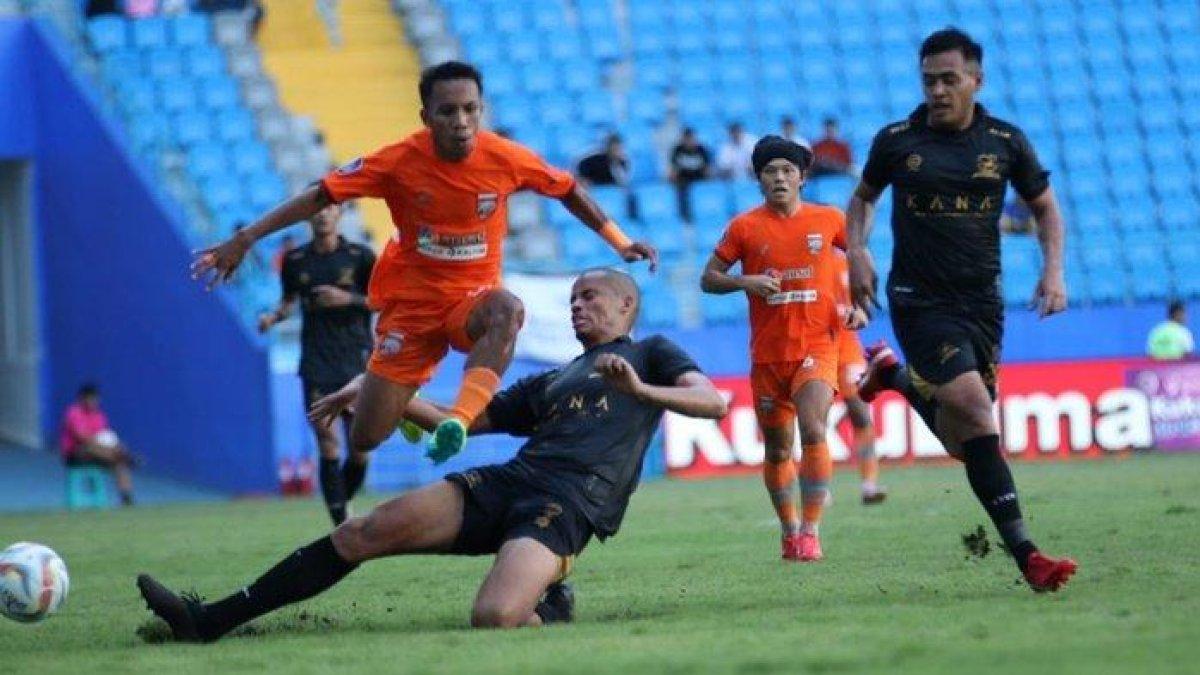 Pertandingan lanjutan Liga 1 Borneo FC kontra Madura United di Stadion Batakan Kota Balikpapan.
