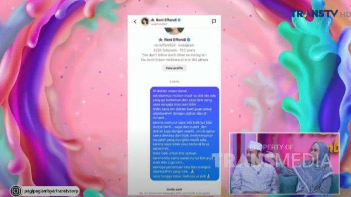 Pesan DM Kartika Putri pada istri Richard Lee