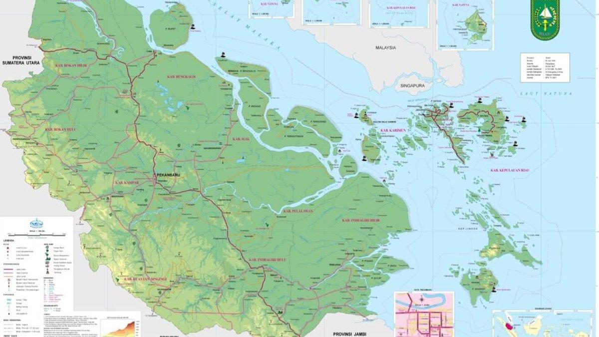 Peta Provinsi Riau.
