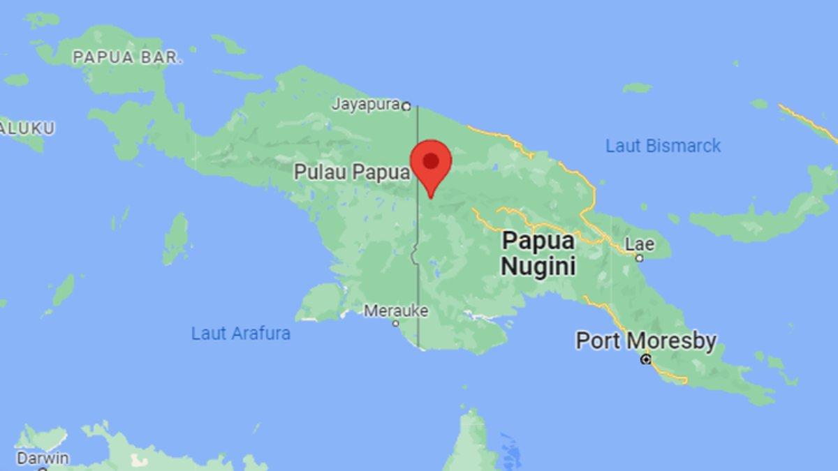 Peta Pulau Papua terletak di wilayah NKRI dan Papua Nugini. Terdapat 6 Provinsi di Papua. (Google maps)