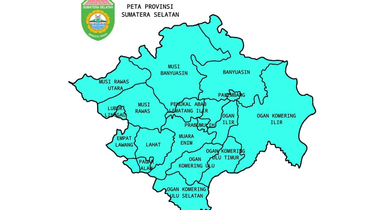 Peta daerah Sumatera Selatan