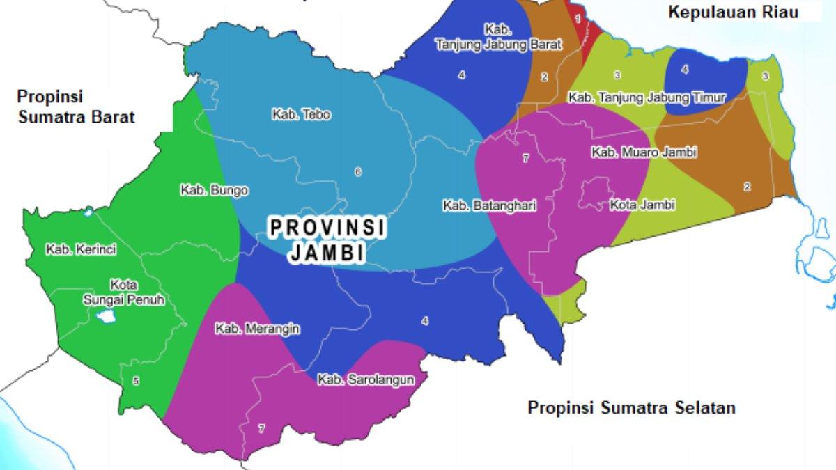 Peta Wilayah Provinsi Jambi