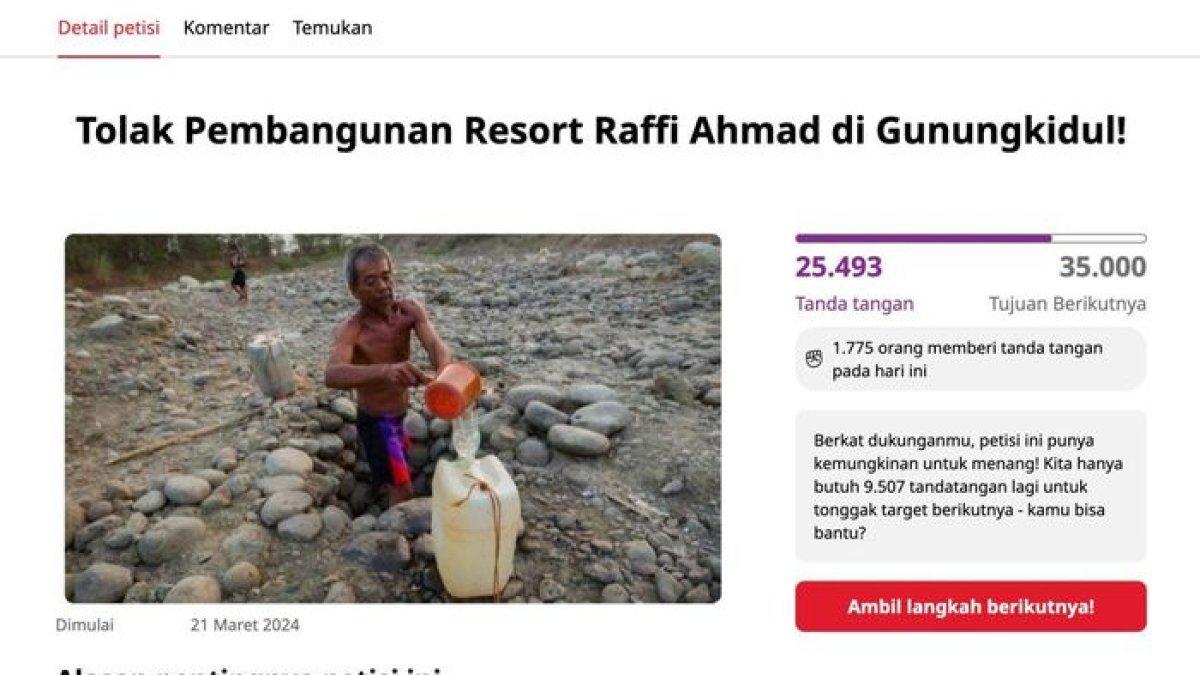 Petisi tolak pembangunan beach club Raffi Ahmad di Gunungkidul.