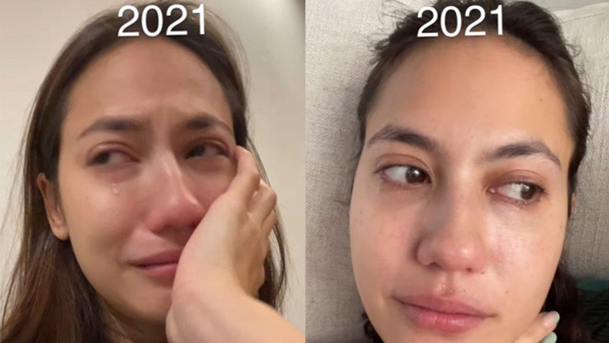 Pevita Pearce nangis