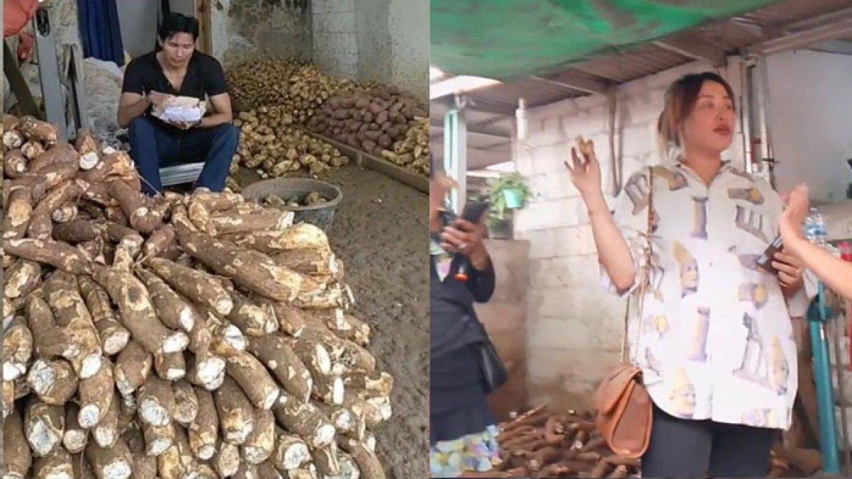Pinkan Mambo bantu suami jualan singkong di pasar