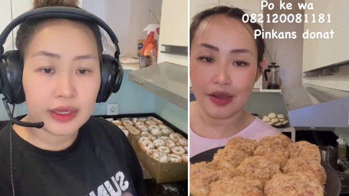 Pinkan Mambo menjual donat buatannya saat live TikTok, harga donatnya curi perhatian.