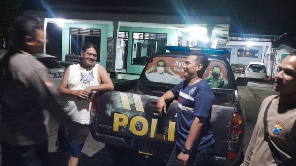 Polisi saat melakukan patroli pengamanan begal di Banyuwangi