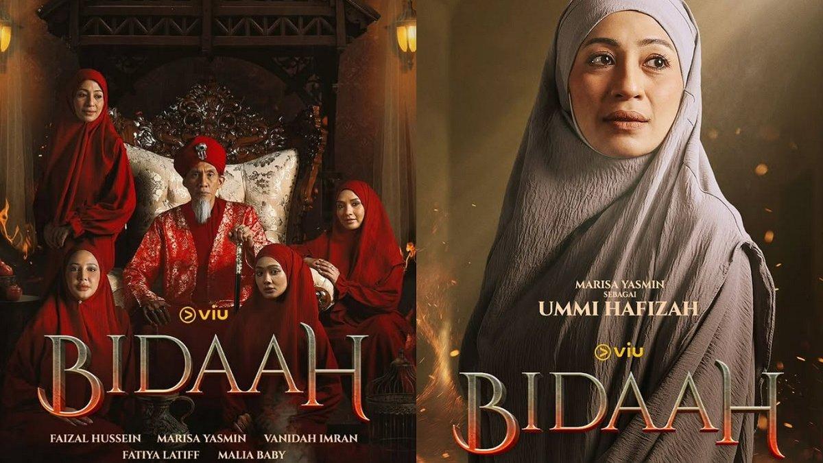 SERIAL BIDAAH - Poster serial Bidaah menampilkan Ummi Hafizah yang diperankan oleh Marisa Yasmin, foto diambil dari Instagram @viumalaysia pada Kamis (17/4/2025)