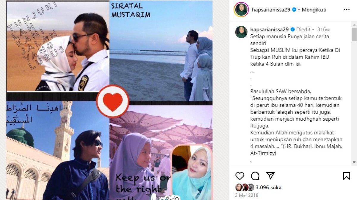 Postingan Annisa Trihapsari untuk anak-anaknya