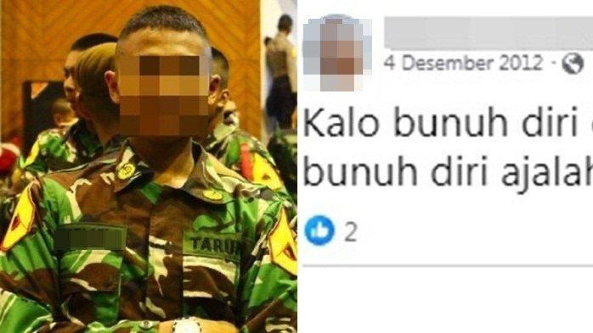 Postingan diduga Lettu AAp ingin bunuh diri
