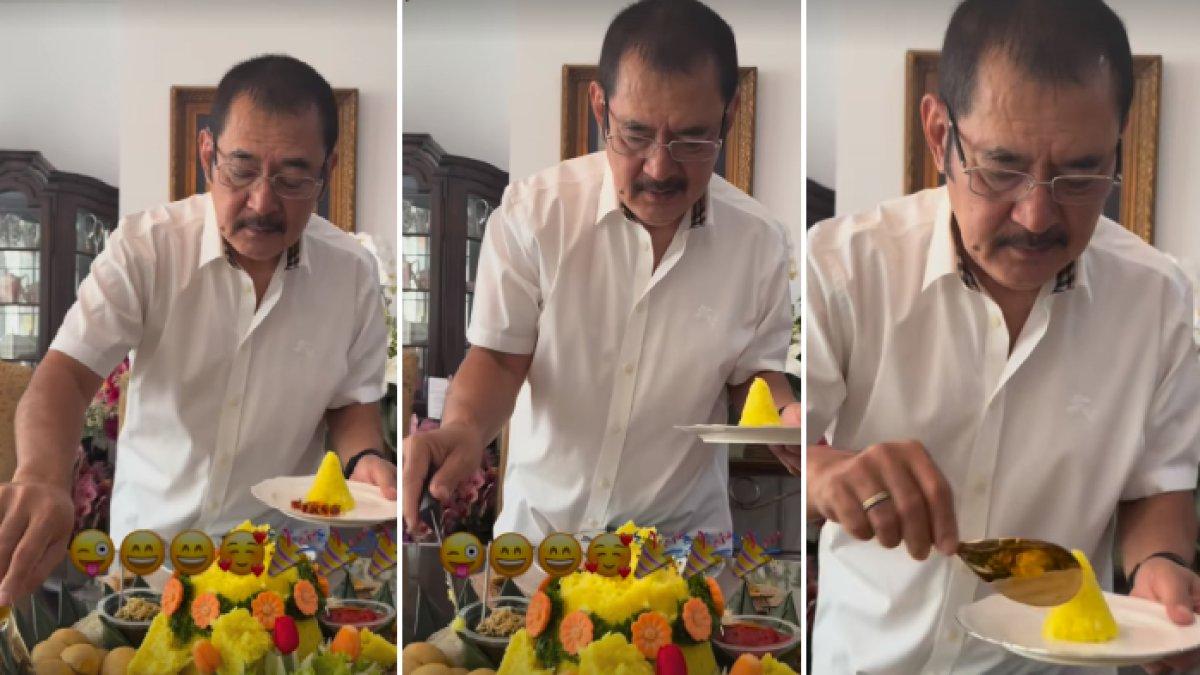 Potret Bambang Trihatmodjo ulang tahun ke-71, tiup lilin bareng Mayangsari, Khirani ikut lewat VC