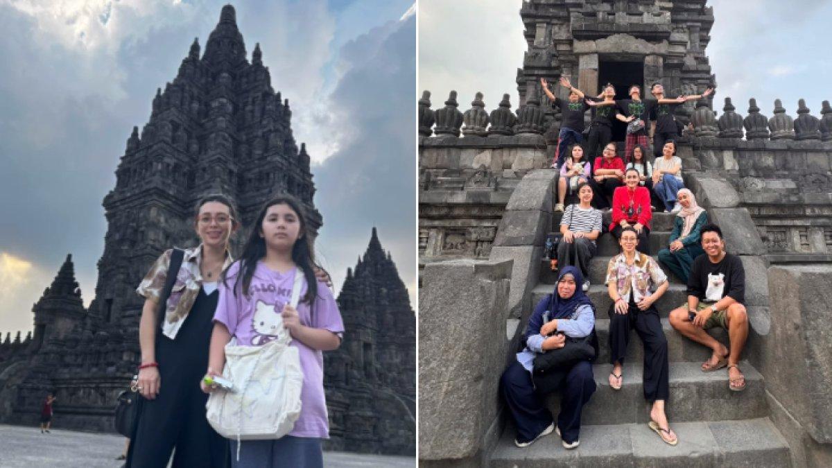 Potret Eno Sigit cucu Soeharto liburan ke Candi Prambanan
