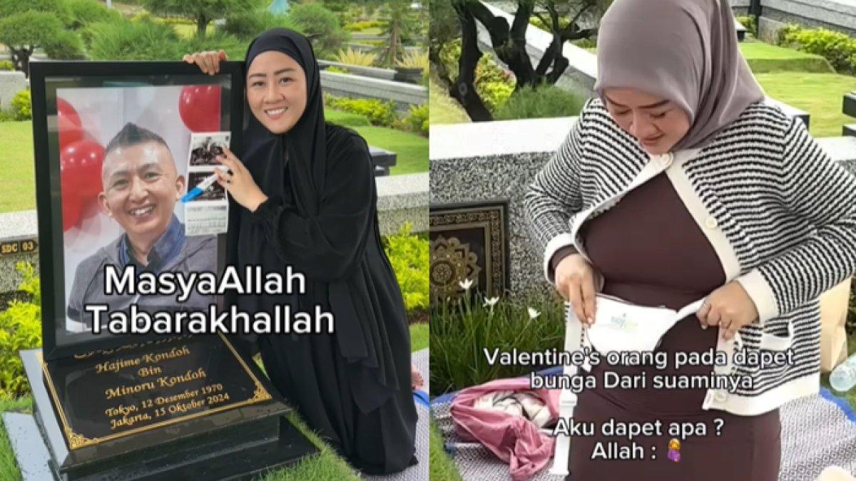 KISAH FANNY KONDOH - Potret Fanny Kondoh di makam suaminya yang diambil dari Instagram pada Rabu (19/2/2025). Suami Fanny Kondoh, Papa Udon meninggal karena kanker kandung kemih.