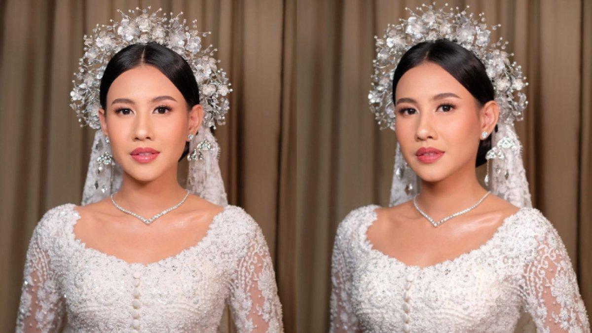 MAKEUP AKAD SHENINA - Potret Shenina Cinnamon untuk momen akad nikah yang diambil dari Instagram pada Selasa (11/2/2025). Shenina Cinnamon mempercayakan wajahnya dirias MUA Marlene Hariman.