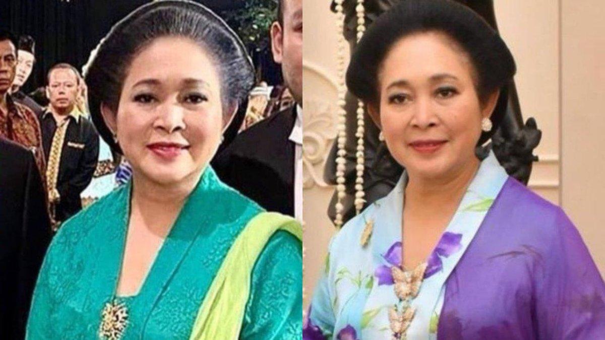 Potret Titiek Soeharto pakai kebaya dengan berbagai model.