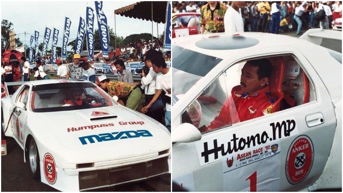 Potret Tommy Soeharto dan Mazda RX7 FC.