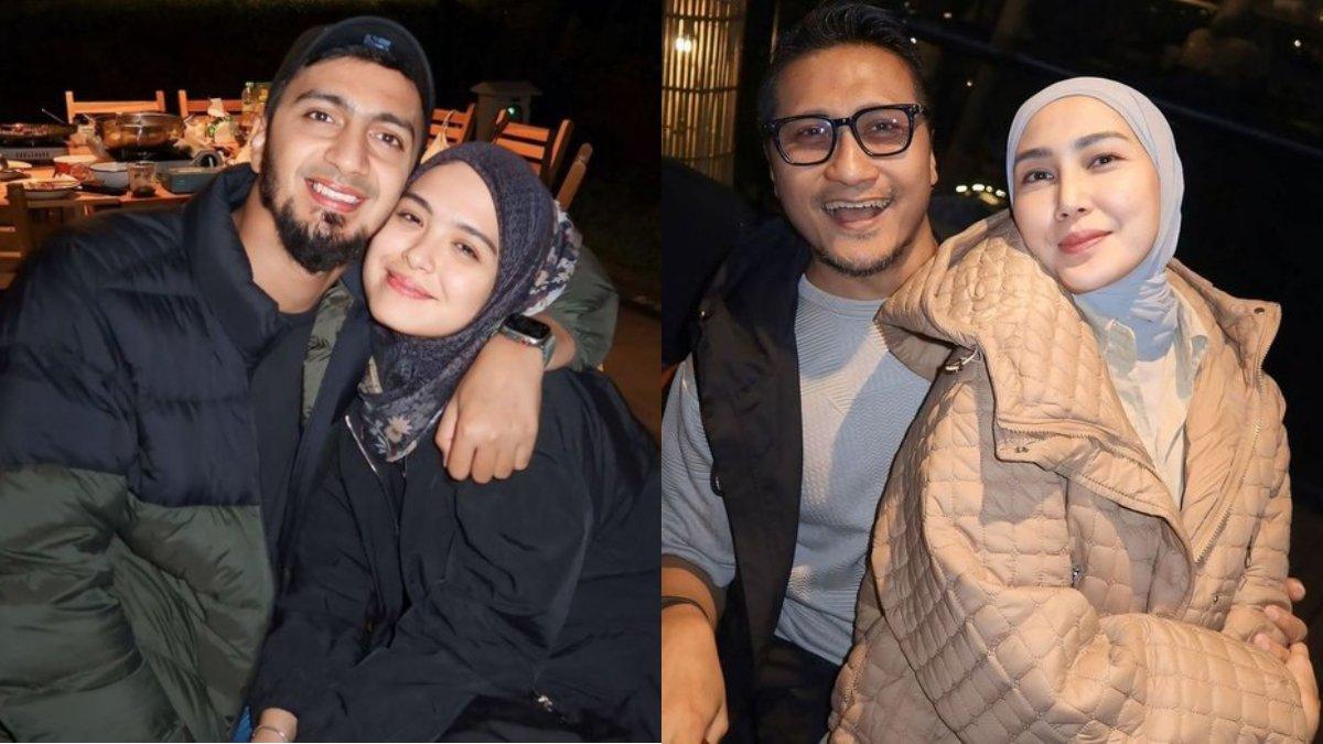 Potret Vebby Palwinta dan Razi Bawazier, serta Arie Untung dan Fenita.